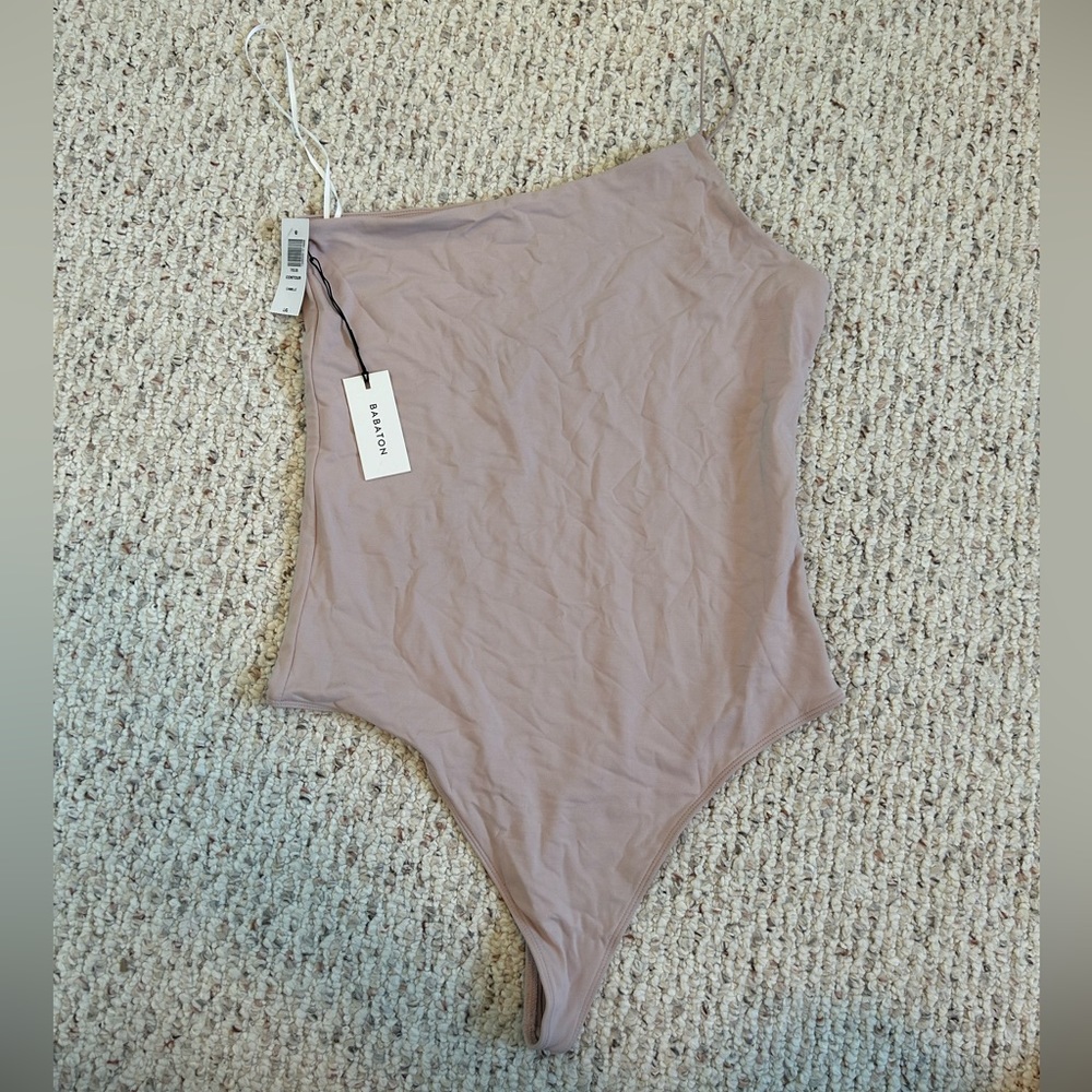 BABATON - blush contour body suit one strap size L